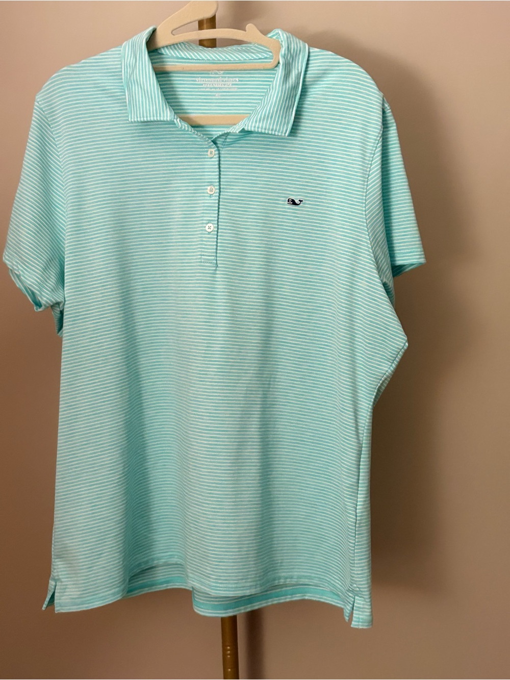 Vineyard Vines Aqua Striped Polo Shirt
